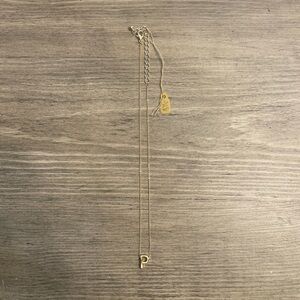 Gold Initial “P” Necklace